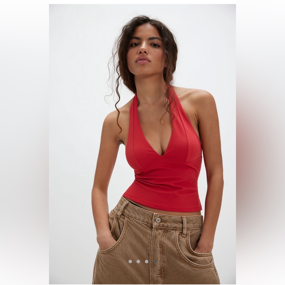 Free People Still Here Halter Cami in Red